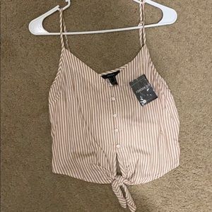 Cream & white Striped blouse tank top (with tags)